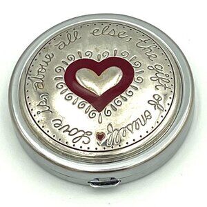 Brighton Joyful Heart Compact Silver Plated-Double Sided Mirror